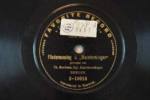 Fliedermonolog : a. "Meistersinger"
