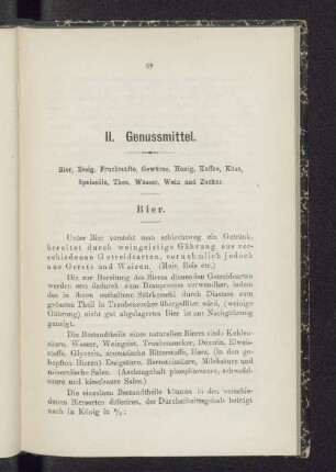 II. Genussmittel.