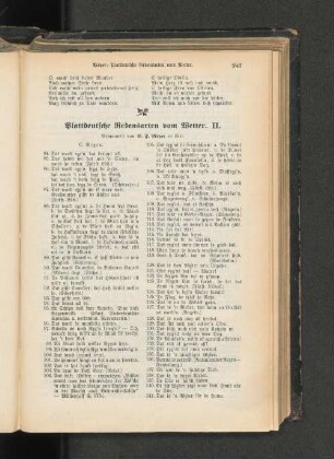 Plattdeutsche Redensarten vom Wetter. II.