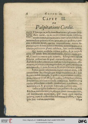 Capvt II. De Palpitatione Cordis
