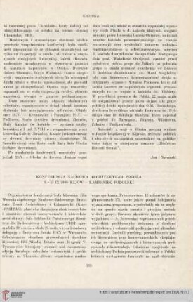 53: Konferencja naukowa Architektura Podola : 9-15 IX 1990 Kijów - kamieniec podolski