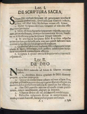 Loc. II. De Deo