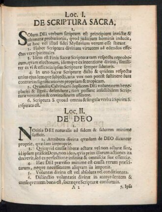 Loc. II. De Deo