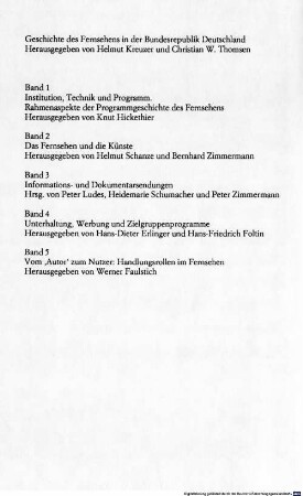 Vom "Autor" zum Nutzer : Handlungsrollen im Fernsehen