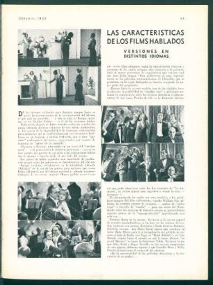 Las características de los films hablados : Versiones en distintos idiomas