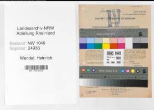 Entnazifizierung Heinrich Wendel , geb. 08.07.1908 (Heizer)