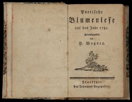 1781: Frankfurter Musenalmanach : auf das Jahr 1781