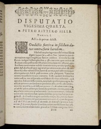 Disputatio Vigesima Quarta