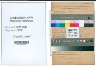 Entnazifizierung Josef Urbanek , geb. 17.03.1913 (Wachtmeister)