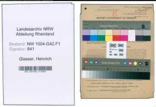 Entnazifizierung Heinrich Glasser , geb. 01.11.1908 (Kaufm.Angestellter)