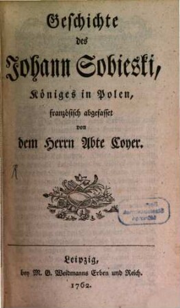 Geschichte des Johann Sobiesky