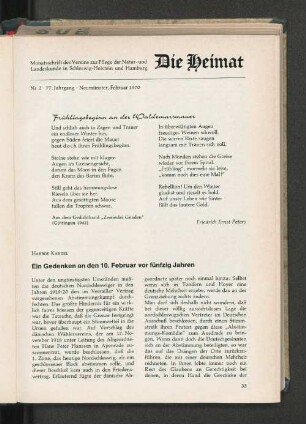Nr. 2, 77. Jahrgang, Neumünster, Februar 1970