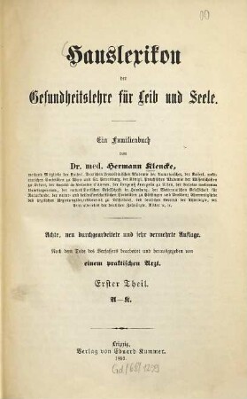 Hauslexikon der Gesundheitslehre für Leib und Seele : ein Familienbuch, 1