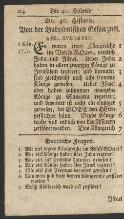 Die 40. Historie.