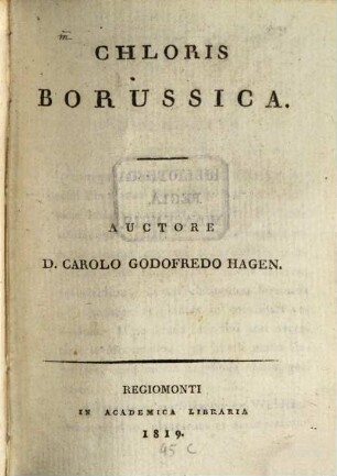 Chloris Borussica