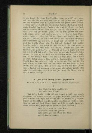 10. Aus Ernst Moritz Arndts Jugendleben.