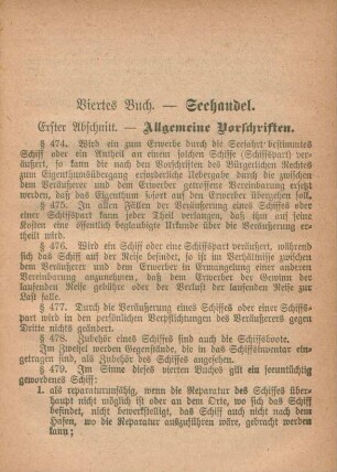 Viertes Buch. Seehandel.
