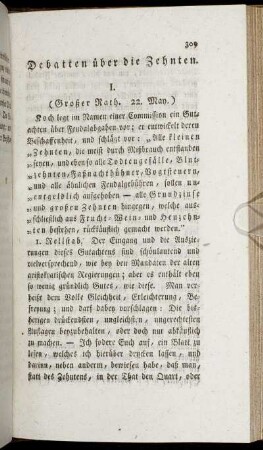 Debatten über die Zehnten