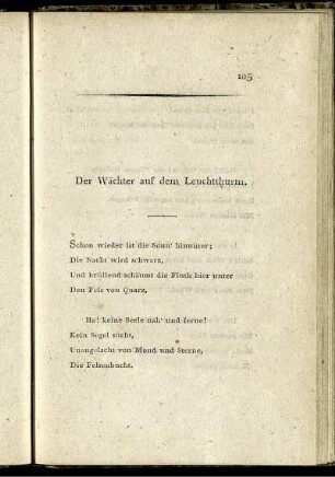 Der Wächter auf dem Leuchtthurm.