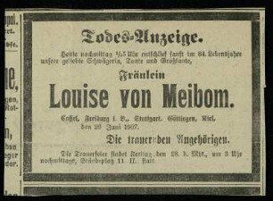 Meibom, Louise von