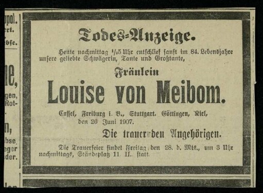 Meibom, Louise von