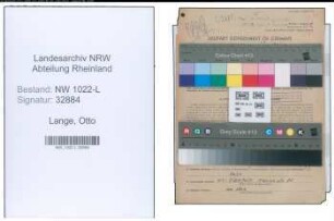 Entnazifizierung Otto Lange , geb. 22.08.1911 (Klempner)