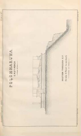 Plate 8C. Polonnaruwa. East porch. Section through. Section throught E.F.