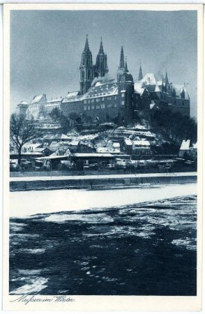 Meißen. Blick auf Meißen im Winter