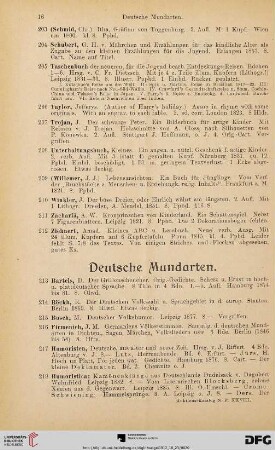 Deutsche Mundarten (Nr. 213-294)