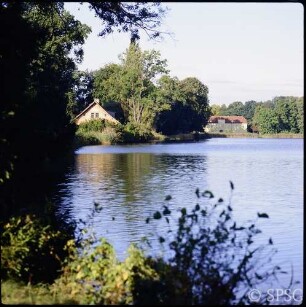Potsdam, Neuer Garten, Blick auf Rotes und Grünes Haus.