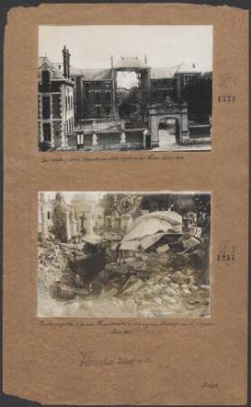 Das durch französ. Granaten zerstörte Lyceum von Paon