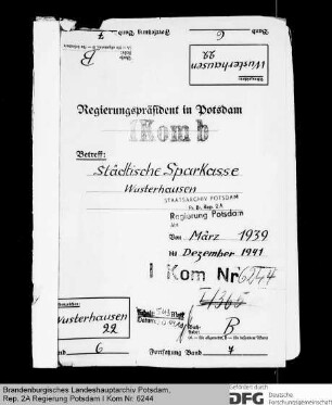 Stadtsparkasse Wusterhausen (Dosse)