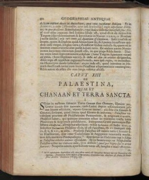 Caput XIII. De Palaestina, Quae Et Chanaan Et Terra Sancta