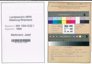Entnazifizierung Josef Markmann , geb. 27.08.1919 (Staedt.Angestellter)