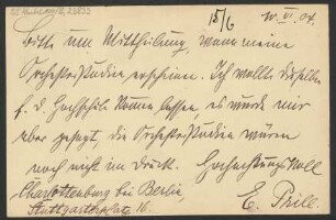Brief an B. Schott's Söhne : 10.06.1904