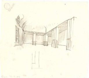 Pfann, Paul; München - Theresienhöhe; Ausstellung München 1908 - Innenraum (Perspektive)