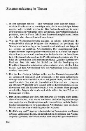 Zusammenfassung in Thesen