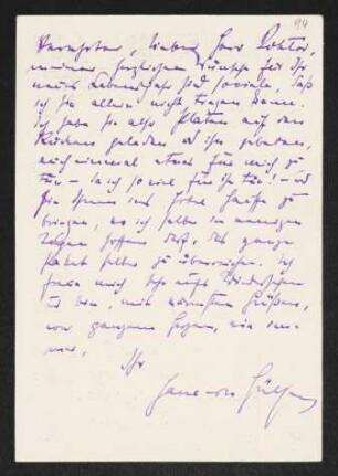 Brief von Hans von Hülsen an Gerhart Hauptmann