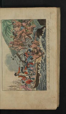 Tafel: Die Bewohner der Verräther-Insel überfallen Cook [...]