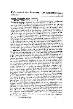 Biologie, Constitution, Rasse, Vererbung