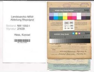 Entnazifizierung Konrad Hess, geb. 07.02.1900 (Ingenieur)