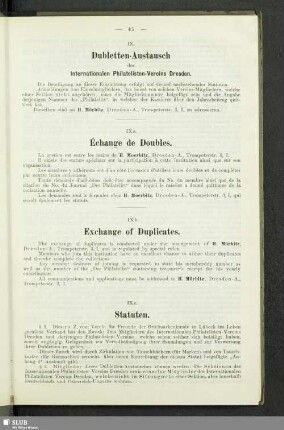 IXa. Èchange de Doubles