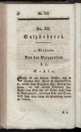 No. XII. Salzsiederei.
