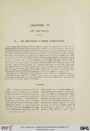 Chapitre VI: Les diptyques a frises d’arcatures