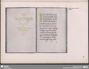 Satzspiegel aus „The Nightingale. A Fairytale" von Hans Christian Anderson