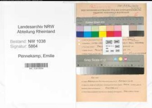 Entnazifizierung Emilie Pennekamp , geb. 01.06.1879 ()