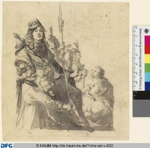 Ein König, Audienz erteilend
