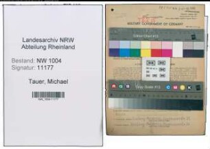 Entnazifizierung Michael Tauer , geb. 13.07.1900 (Lokfuehrer)