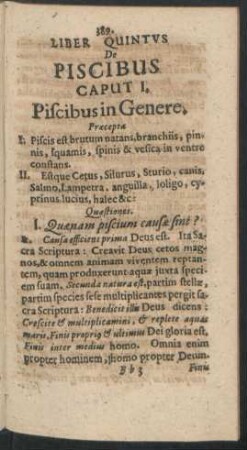 Liber Quintus De Piscibus