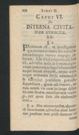 Caput VI. De Interna Civitatum Structura.